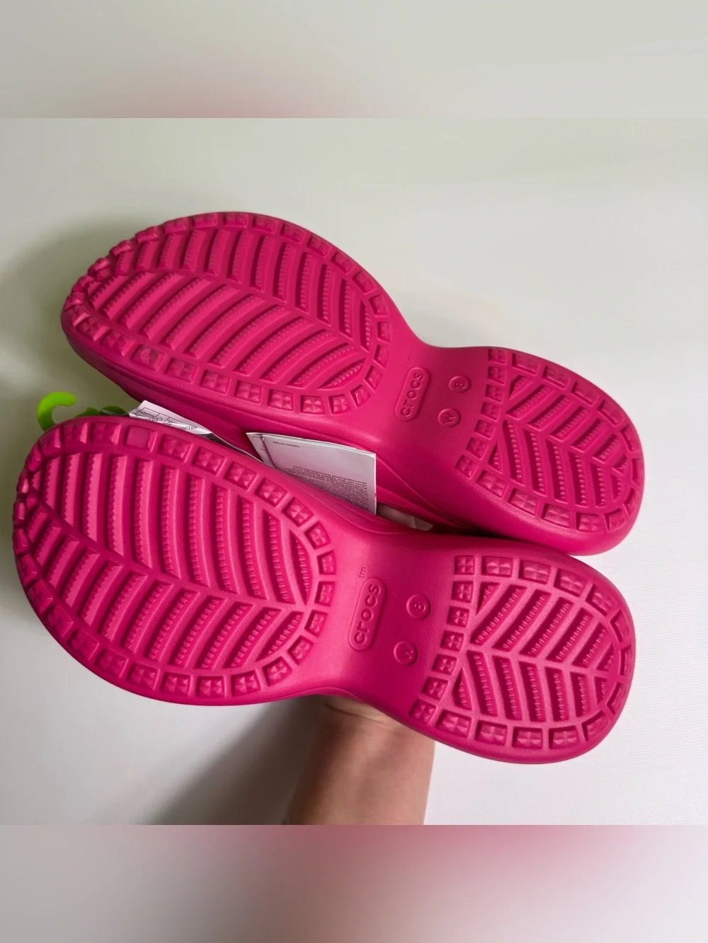 Crocs BAE Slides Slip On Platform Sandals Slide Dragon Fruit Pink Size 8 NWT